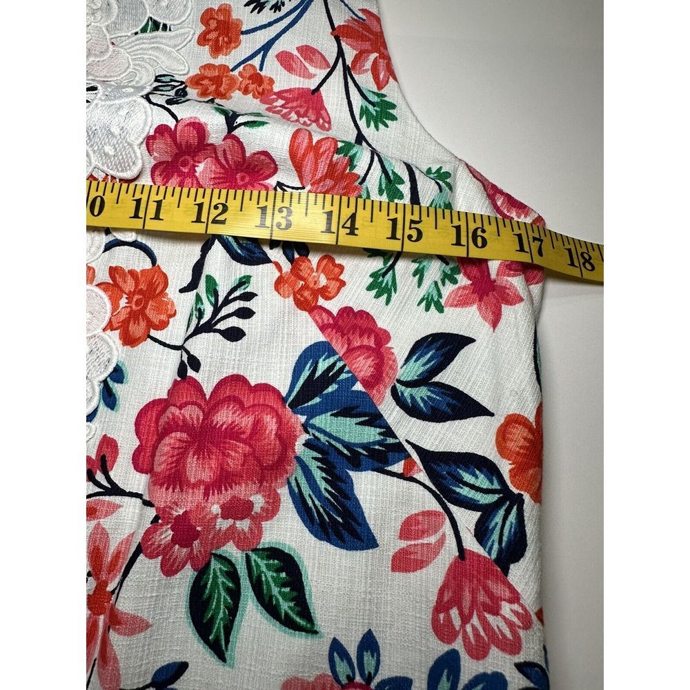 Eliza J Womens Floral Lace Sleeveless‎ Shift Dress Size 6 Cottagecore Feminine - Picture 6 of 9